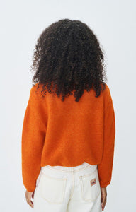 American Vintage Vito button up cardigan sweater brick orange alpaca wool PIPE AND ROW