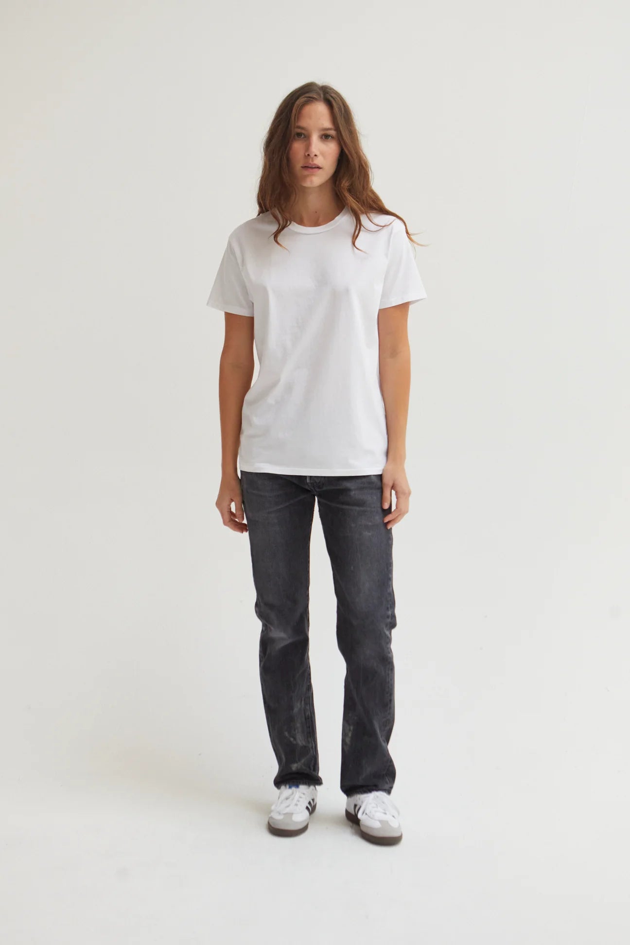 Asher Lori supima t-shirt white Classic short sleeve tee | Pipe and Row
