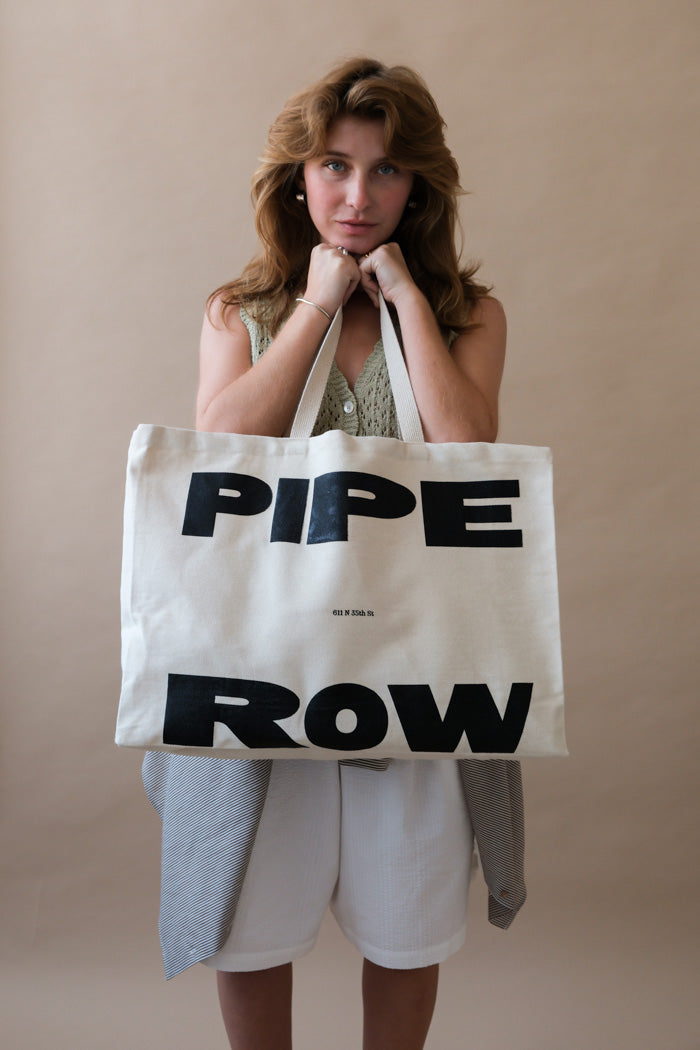 PIPE AND ROW CANVAS TOTE