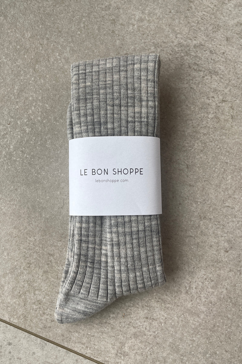 Le Bon Shoppe School girl knee high socks grey melange | Pipe and Row