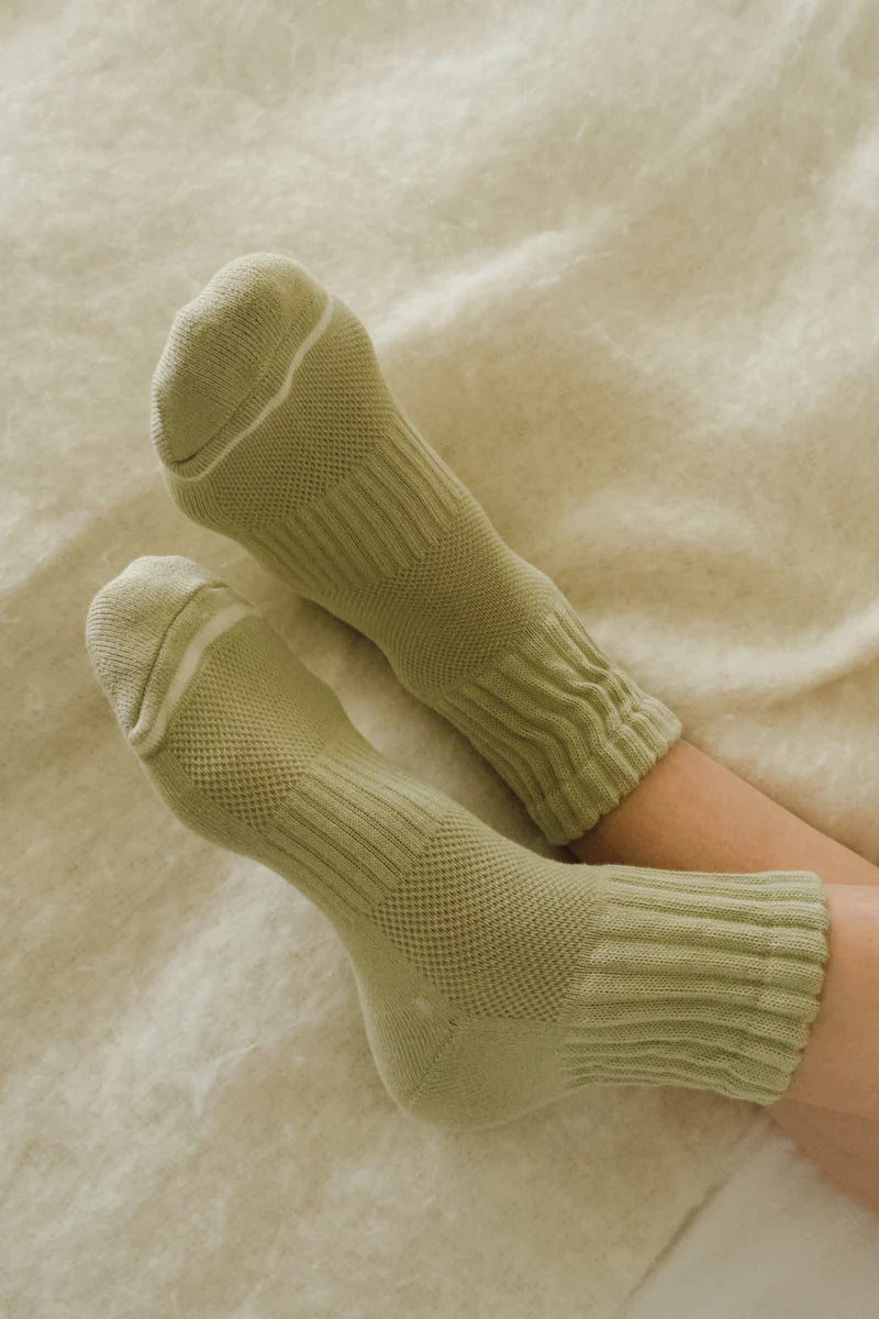 Le Bon Shoppe Swing socks sage green mint ribbed scrunched bubble | Pipe and Row Seattle
