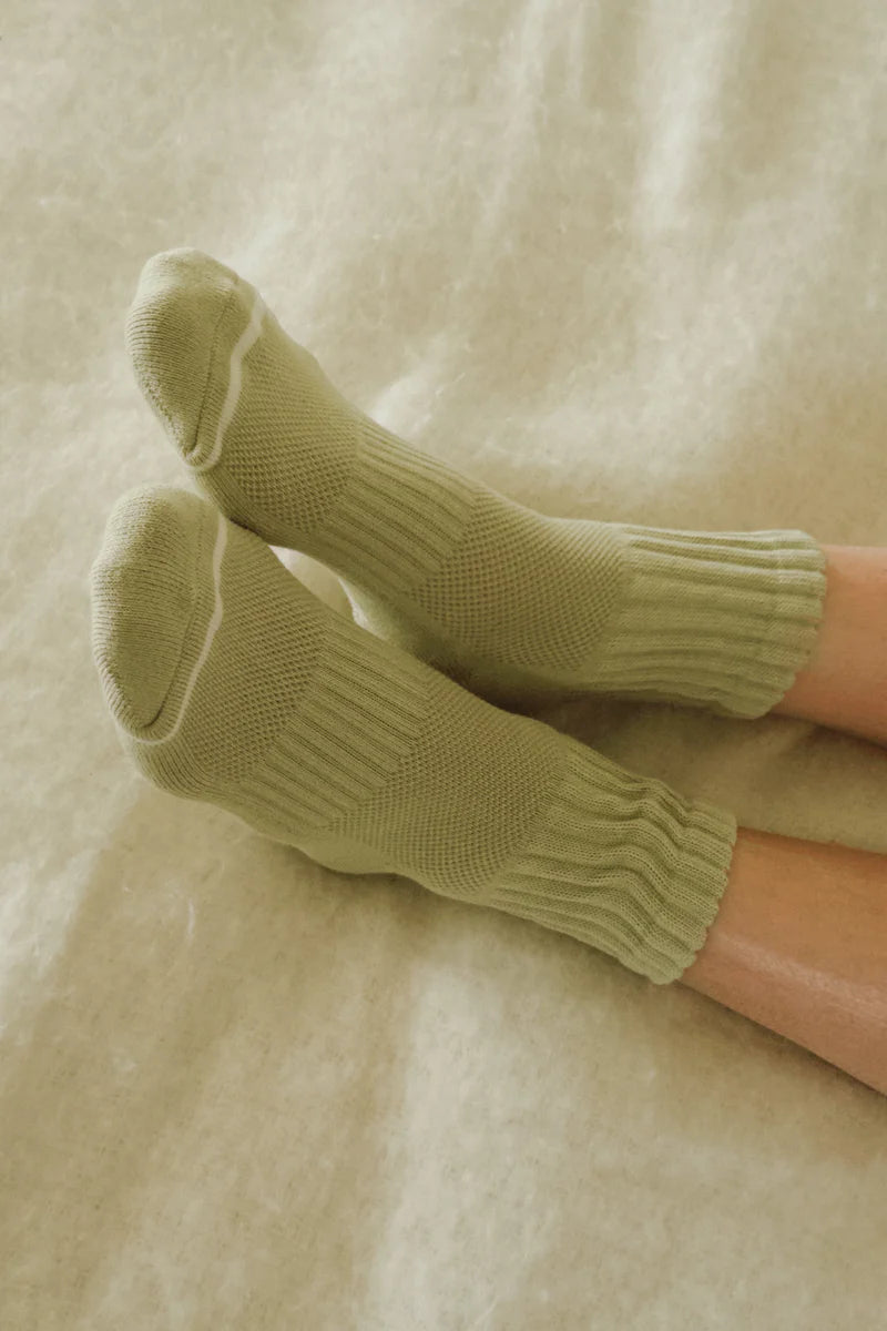 Le Bon Shoppe Swing socks sage green mint ribbed scrunched bubble | Pipe and Row Seattle