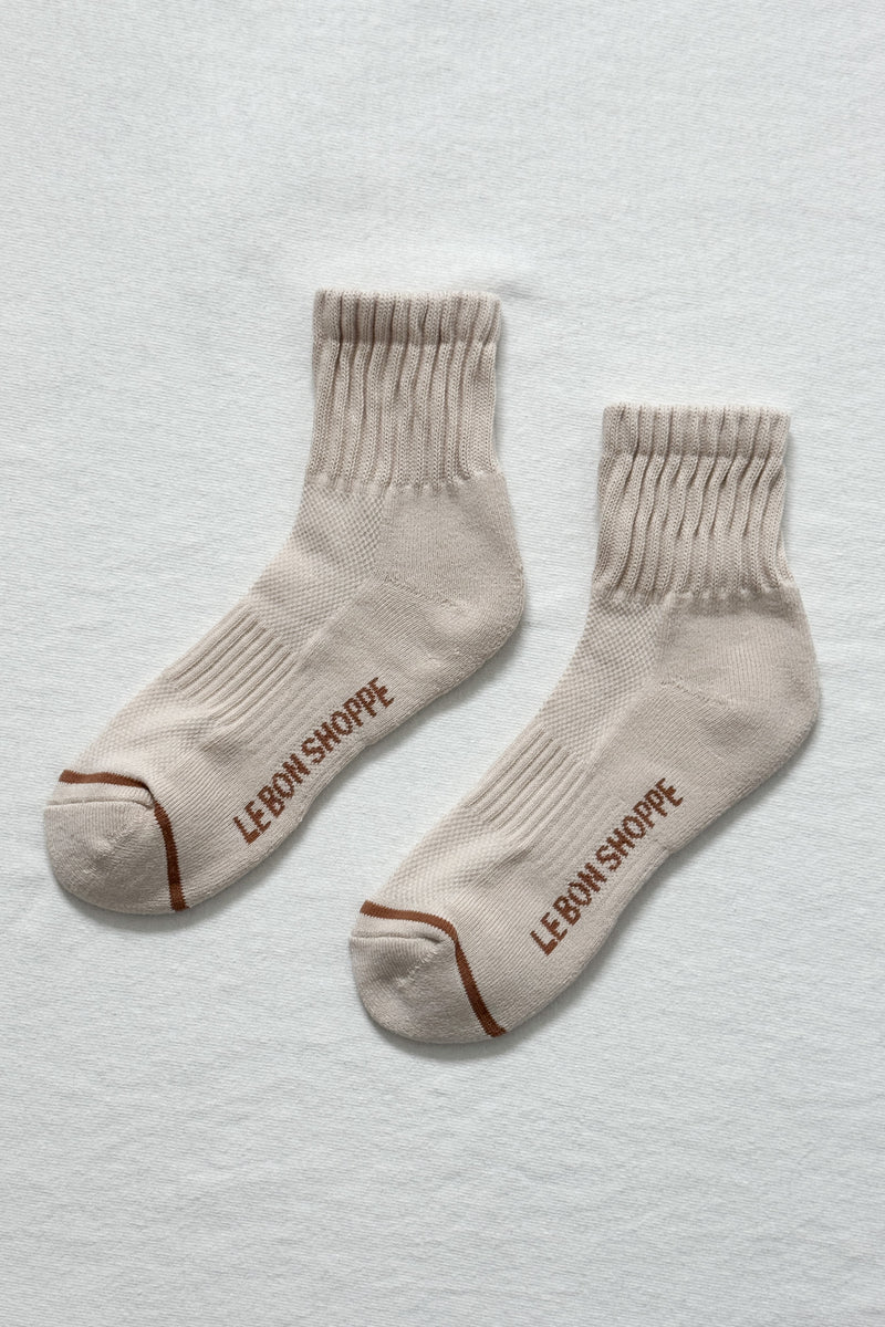 Le Bon Shoppe Swing socks silk cream ivory thicker ribbed | Pipe and Row