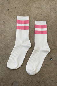 Le Bon Shoppe ribbed her varsity socks pink stripe | Pipe and Row Seattle Boutique
