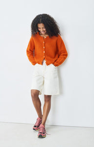 American Vintage Vito button up cardigan sweater brick orange alpaca wool PIPE AND ROW