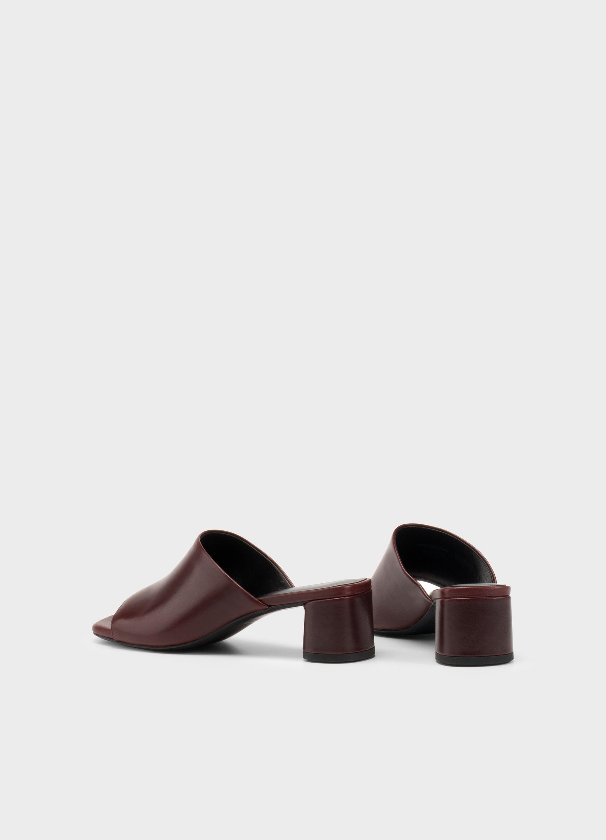 Vagabond Piper mule open toe heel dark cherry red leather 5921-201-38 PIPE AND ROW Seattle