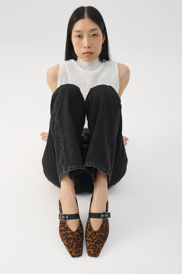 Vagabond pony hair leopard print Wioletta mary jane ballet flats | PIPE AND ROW