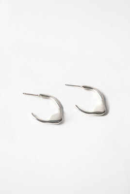 Wolf Circus Ella organic shaped hoops sterling silver | pipe and Row