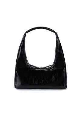 Marge Sherwood Hobo shoulder bag glossy black crinkle | Pipe and RowMarge Sherwood Hobo shoulder bag glossy black crinkle | Pipe and Row