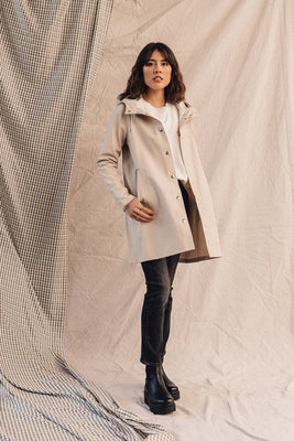 Stutterheim Rain Jacket Mosebacke Light Sand Pipe and Row Spring 2020