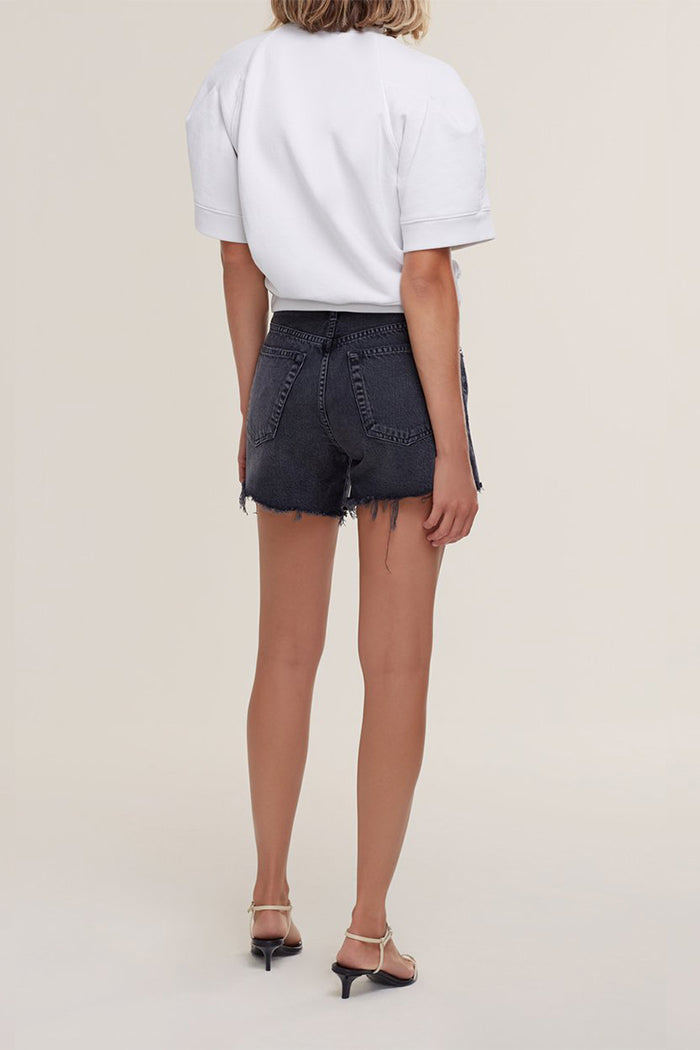 Agolde Parker jeans denim long shorts chromatic washed black | Pipe and Row Seattle