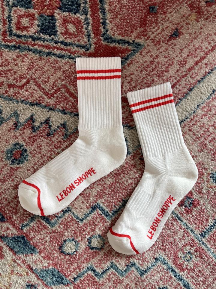 Le Bon Shoppe Boyfriend white socks WFH cozy | Pipe and Row Boutique Seattle